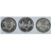 Image 2 : 3-GEM BU AMERICAN SILVER EAGLES (2002,2003,2004)