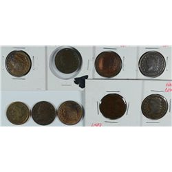 LOT OF 9 HALF CENTS MOST HAVE PROBLEMS