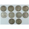 Image 1 : 10 DIFFERENT CIRC. WALKING LIBERTY HALF DOLLARS NICE CIRCULATED
