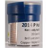 Image 2 : ROLL of 2014-P KENNEDY HALF DOLLARS, BU, SEALED TUBE