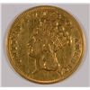 Image 1 : 1856-S $3 GOLD INDIAN PRINCESS HEAD, AU CLEANED