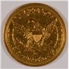 Image 2 : 1852-D $5 GOLD LIBERTY, RARE SOUTHERN BRANCH MINT, BU CLEANED