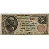 Image 1 : 1882 $5 BROWN BACK SECOND NATL BANK OF PHILADELPHIA