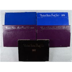 (5) US PROOF SETS (68, 70, 82, 84, 89)