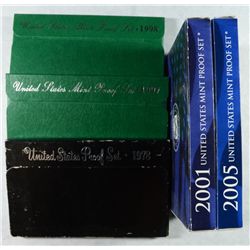 (5) US PROOF SETS (78, 97, 98, 01, 05)