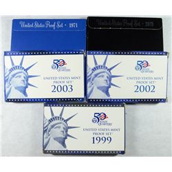 (5) US PROOF SETS (71, 79, 99, 02, 03)