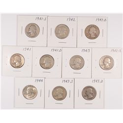 (10) WASHINGTON QUARTER (41, 41-D, 41-S, 42, 42-D, 42-S, 43, 43-D, 43-S, 44)