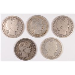 (5) BARBER HALF DOLLARS (94-S, 97, 98, 98-S, 00-0)