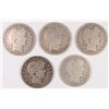 Image 1 : (5) BARBER HALF DOLLARS (94-S, 97, 98, 98-S, 00-0)