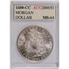 Image 1 : 1880-CC MORGAN SILVER DOLLAR, ACG MS-64  WHITE!