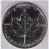 Image 1 : 1998 CANADIAN SILVER MAPLE LEAF  $5.00 .9999  SILVER ONE OUNCE COIN, GEM BU
