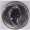 Image 2 : 1998 CANADIAN SILVER MAPLE LEAF  $5.00 .9999  SILVER ONE OUNCE COIN, GEM BU