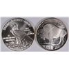 Image 2 : ( 2 ) DIFFERENT ONE OUNCE .999 SILVER ROUNDS FEATURING INDIANS
