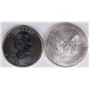 Image 2 : 2011 AMERICAN SILVER EAGLE AND 2011 CANADIAN MAPLE LEAF ONE OUNCE SILVER COINS