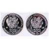 Image 2 : ( 2 ) 2013 REPUBLIC OF ARMENIA NOAH'S ARK ONE OUNCE .999 SILVER COINS