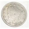 Image 1 : 1906 *KEY DATE* LIBERTY "V" NICKEL RED BOOK VALUE IS $3.00+ *NICE EARLY VERY GOOD GRADE*!!