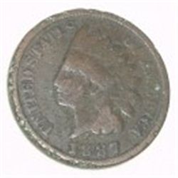1887 INDIAN HEAD PENNY RED BOOK VALUE IS $3.00+ *NICE EARLY GOOD GRADE*!!