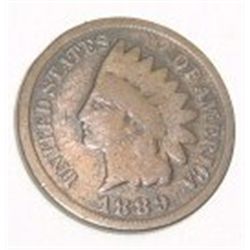 1889 INDIAN HEAD PENNY RED BOOK VALUE IS $3.00+ *NICE EARLY GOOD GRADE*!!