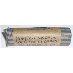 ROLL OF BUFFALO NICKELS 40 TOTAL *UNSEARCHED MIXED DATES & GRADES* ROLL CAME OUT OF SAFE!!