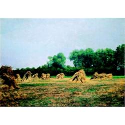 Josef Holub ( 1870-1957 ) - Sheaves in Field