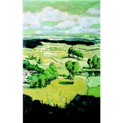 Josef Váchal ( 1884-1969 ) - Green Valley 