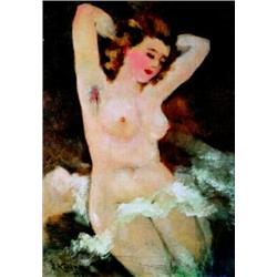 Unknown Artist - Young Girl Nude in Sea Foam 