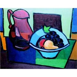 Bohumil Horyna ( 1914-1981 ) - Still-life, Jug and Bowl with Fruits 