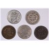 Image 2 : (5) SEATED HALF DIMES (48-O, 49, 53, 53-O, 54)