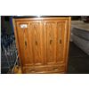 Image 1 : OAK 2 DRAWER ARMOIRE