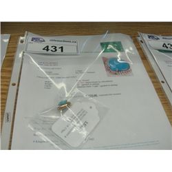 925 SILVER 11.72CT CUSTOM CHALCEDONY AND ZIRCON RING