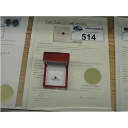 GENUINE 1/2CARAT BLACK DIAMOND SOLITAIRE RING. INCLUDES $570 CERTICATE