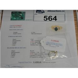 18KT GOLD 0.90CT CUSTOM COLUMBIAN EMERALD AND DIAMOND RING