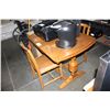Image 1 : OAK TRADITIONAL DINING TABLE AND 2 CHAIRS