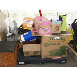 PALLET OF ASSORTED MISC HOUSEHOLD ITEMS