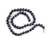 Image 1 : APP: 1.3k 18'' Black Pearl Strand with Sterling Silver Clasp Necklace