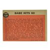 Image 2 : ^1962 Topps #139 Baseball Card Babe Hits 60 VG-EX