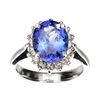 Image 1 : APP: 16.4k 3.38CT Oval Cut Tanzanite and Diamond Ring