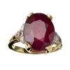 Image 1 : APP: 4.6k 14 kt. Gold, 11.30CT Ruby and Diamond Ring