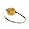 Image 1 : APP: 0.4k Designer Sebastian 1.50CT Round Cut Citrine Quartz and Sterling Silver Ring