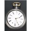 Image 1 : Rich Eden, London, a George III silver pair cased verge pocket watch, no.1009, the white enamel d...