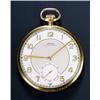 Image 1 : Vulcain, Chronometer, an 18ct gold open face pocket watch, circa 1920, the duo-tone silvered dial...