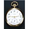 Image 1 : Ulysses Nardin, an 18ct gold open face pocket watch, circa 1910, No. 60851, the white enamel dial...