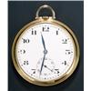 Image 1 : Swiss, a 9ct gold slim open face pocket watch, hallmarked London 1938, the silvered dial, with bl...