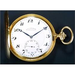 Paul Ditisheim, La-Chaux-De-Fonds, an 18ct gold hunter pocket watch, circa 1920, the white enamel...