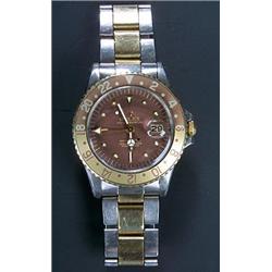 Rolex, Oyster, G.M.T. Master, a gentleman's stainless steel and gold bracelet watch, circa 1971,...