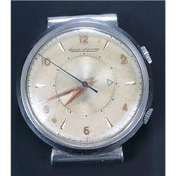 Jaeger-le-Coultre, Memovox, a gentleman's stainless steel alarm wristwatch, circa 1955, the silve...