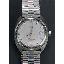 Omega, Seamaster Cosmic, a gentleman's stainless steel wristwatch, circa 1965, the silvered dial...