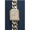 Image 1 : Omega, a lady's 18ct gold bracelet watch, circa 1970, the champagne dial with baton numerals, and...