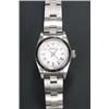 Image 1 : Rolex, Oyster, a lady's stainless steel bracelet watch, circa 1990, the white dial with Roman num...