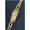 Image 1 : Mido, Multifort, a lady's gold designer bracelet watch, round silvered dial with black Arabic num...